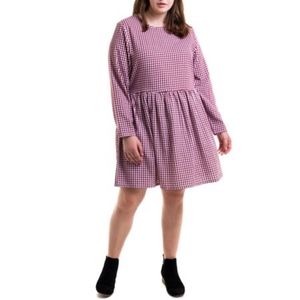 Heartbreak Gingham Plaid Babydoll Dress 4X
